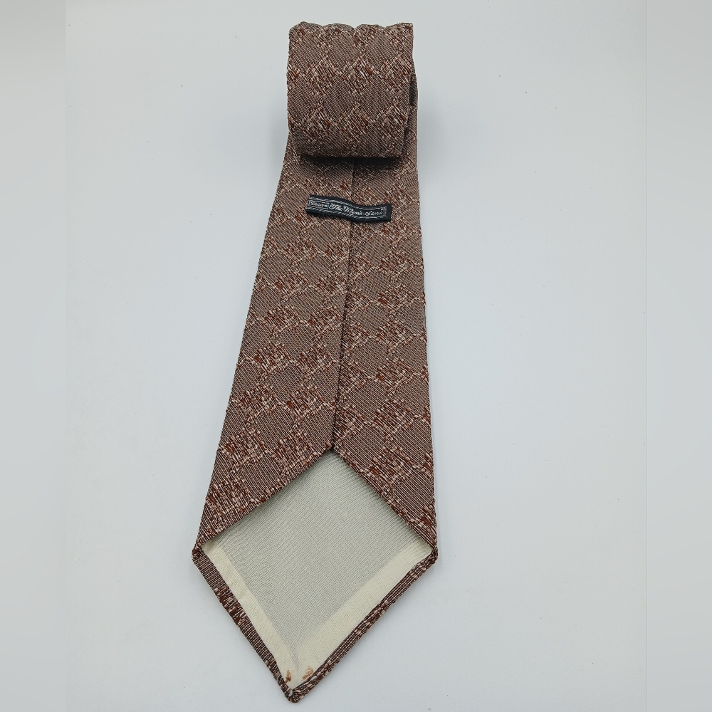 Sears Vintage Brown Patterned Polyester Classic F… - image 2